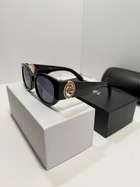 CHANEL | Accessories | Vintage Chanel 246 Black Sunglasses With
